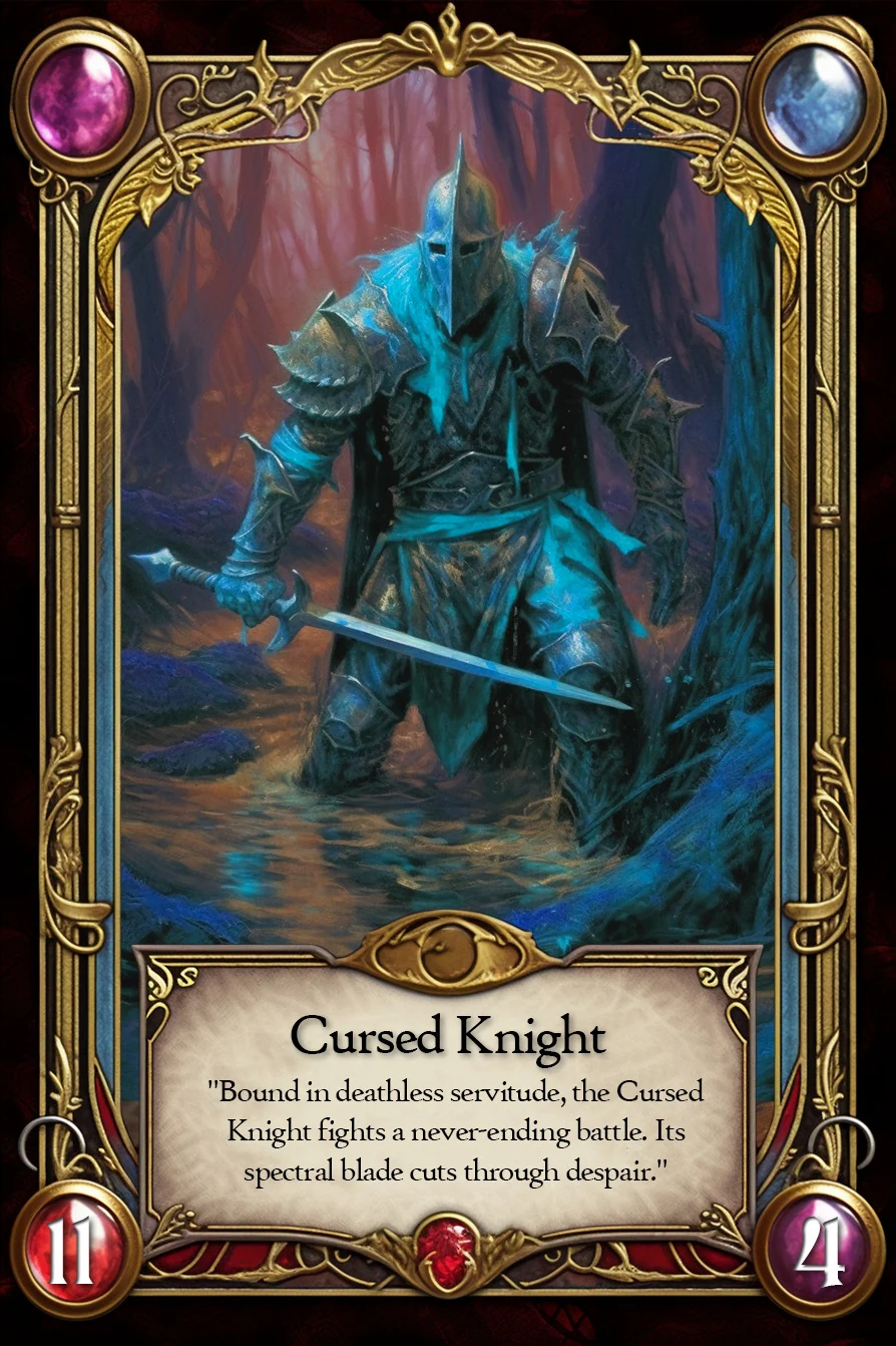 Cursed Knight collectible RPCiege card.