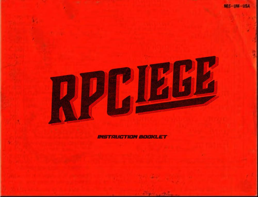 Red RPCiege instruction-booklet cover.